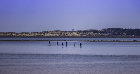 stand-up paddle dans la baie de bonne anse