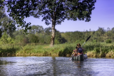 balade en canoë sur la rivière de chauvignac