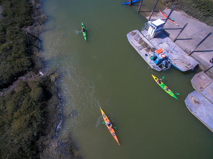 3 kayaks sur la seudre