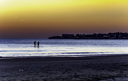 stand-up paddle au coucher de soleil à vallières