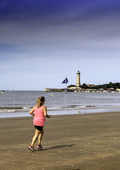 running sur la grande plage de saint georges de didonne