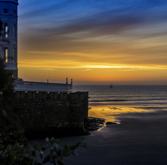 coucher de soleil sur pontaillac