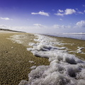 écume sur la côte sauvage
