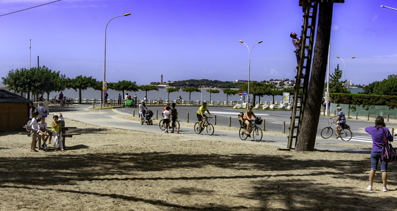 promenade à vélo sur le front de mer de st georges
