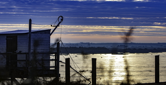 carrelet sur l'estuaire de la gironde