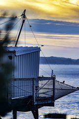 carrelet sur l'estuaire de la gironde