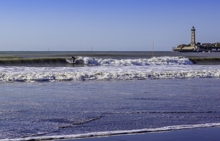 surf sur la grande plage de st-georges