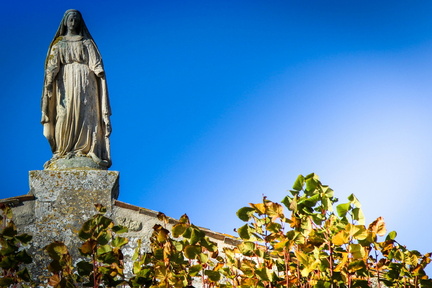 statue de l'église de grézac