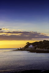 coucher de soleil sur le sentier des douaniers